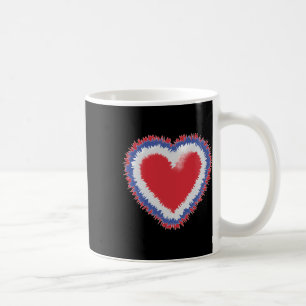 Patriotische Gefärbte Krawatte Herz in amerikanisc Kaffeetasse