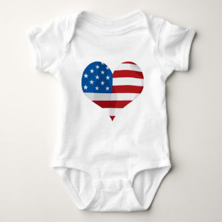 Patriotische Geschenk-Herzen Baby Strampler