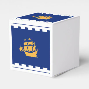 Patriotische Geschenkbox mit Flagge von Quebec Cit Geschenkschachtel