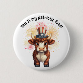 Patriotische Gesichtshühner Button
