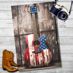 Patriotische Gitarre 3 Dekoupage Paper Seidenpapier