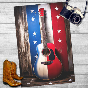 Patriotische Gitarre 6 Dekoupage Paper Seidenpapier