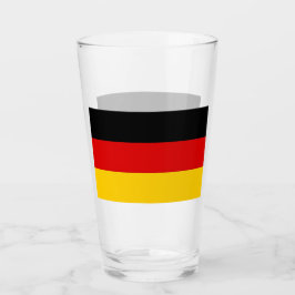 Patriotische Glas-Tasse mit der Flagge Deutschland Glas