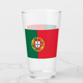 Patriotische Glas-Tasse mit der Flagge Portugals Glas