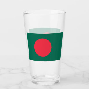 Patriotische Glas-Tasse mit Flagge Bangladeschs Glas