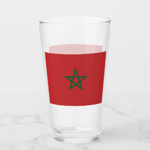 Patriotische Glas-Tasse mit marokkanischer Flagge Glas