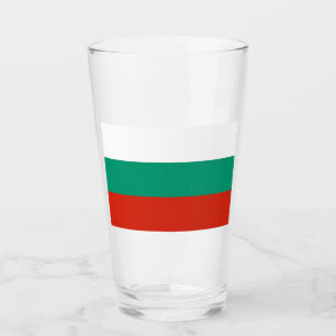 Patriotische Glastasse mit bulgarischer Flagge Glas