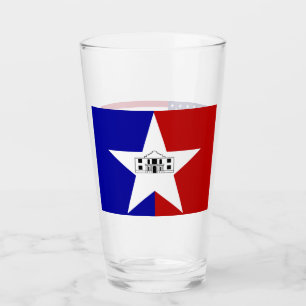 Patriotische Glastasse mit der Fahne San Antonio Glas