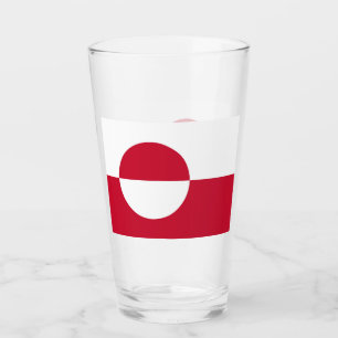 Patriotische Glastasse mit der Flagge Grönlands Glas