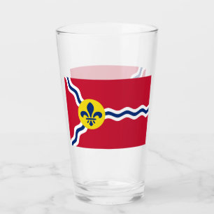 Patriotische Glastasse mit der Flagge von St. Loui Glas