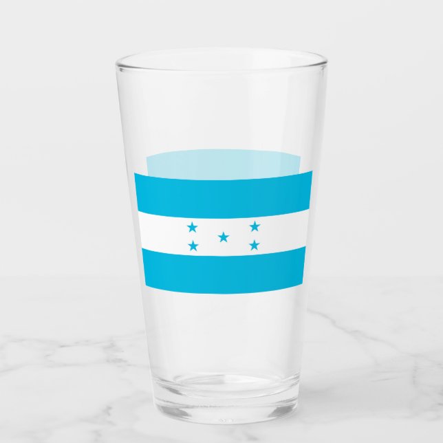 Patriotische Glastasse mit Fahne von Honduras Glas (Vorderseite)