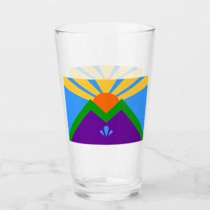 Patriotische Glastasse mit Fahne von Manitou Sprin Glas