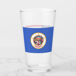 Patriotische Glastasse mit Fahne von Minnesota Glas