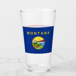 Patriotische Glastasse mit Fahne von Montana Glas