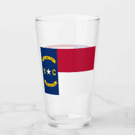 Patriotische Glastasse mit Flagge von North Caroli Glas