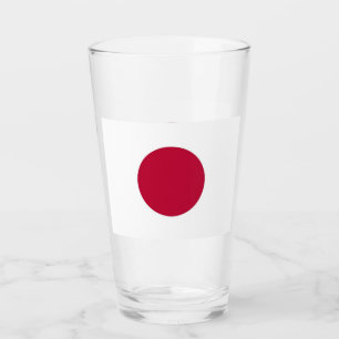 Patriotische Glastasse mit japanischer Flagge Glas
