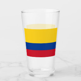 Patriotische Glastasse mit kolumbianischer Flagge Glas