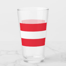 Patriotische Glastasse mit österreichischer Flagge Glas