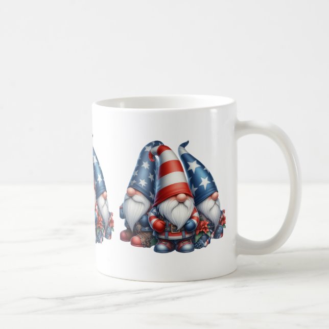 Patriotische Gnome-Kaffee-Tasse Kaffeetasse (Rechts)