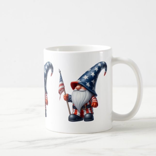Patriotische Gnome-Kaffee-Tasse Kaffeetasse (Rechts)