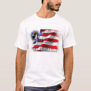 Patriotische Gott segne Amerika aufstrebende Adler T-Shirt