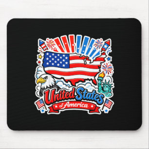 Patriotische Grafik Vereinigte Staaten von Amerika Mousepad