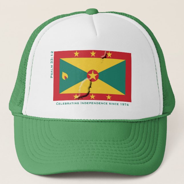 Patriotische Grenada Unabhängigkeit Truckerkappe (Vorderseite)