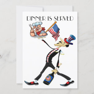 Patriotische GRILLEN Einladung