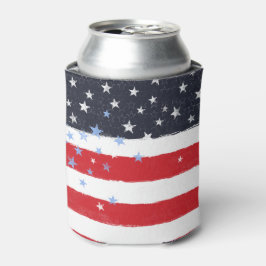 Patriotische Grunge US Flagge Dosenkühler