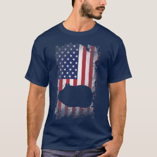 Patriotische Guinea Schwein Amerikanische Flagge C T-Shirt