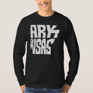Patriotische Heimatkarten von Arkansas Textform De T-Shirt