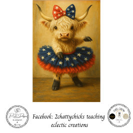 Patriotische Highland-Ballerina mit Tutu Seidenpapier