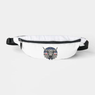 Patriotische Highland-Kuh Vintage-Stich-Kunst_1 Bauchtasche