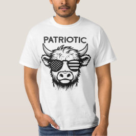 Patriotische Hochlandkuh, 4. Juli T-Shirt