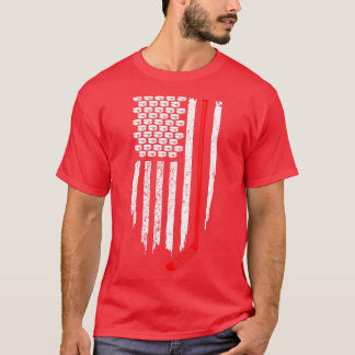Patriotische Hockey-Flagge für Hockey-Fans T-Shirt