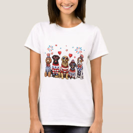 Patriotische Hunde T-Shirt