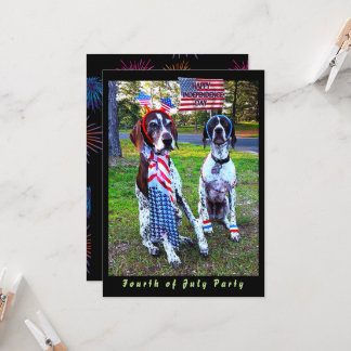 Patriotische Hunde und Feuerwerkskörper - Unabhäng Karte