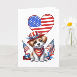 Patriotische Hundemarke Karte