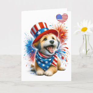 Patriotische Hundemarke Karte