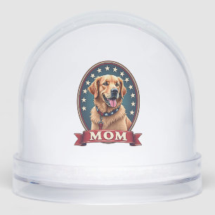 Patriotische Hundemutter Golden Retriever Vintage  Schneekugeln