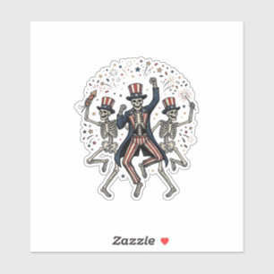 Patriotische Hundeparty wie 1776 Vintage Aufkleber