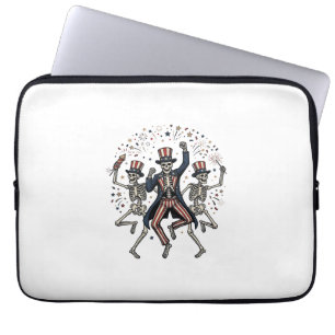 Patriotische Hundeparty wie 1776 Vintage Laptopschutzhülle
