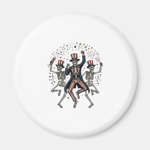 Patriotische Hundeparty wie 1776 Vintage Magnet