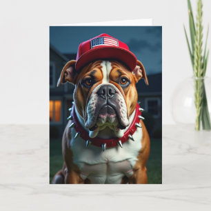 Patriotische Hunderporträtkarte Karte