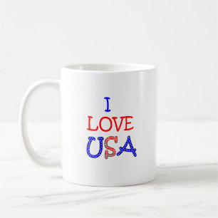 Patriotische i-Liebe USA Kaffeetasse