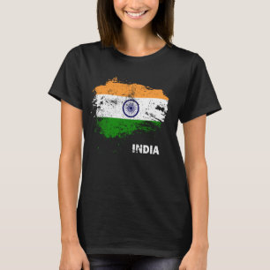 Patriotische Indische Vintage Indische Flagge T-Shirt