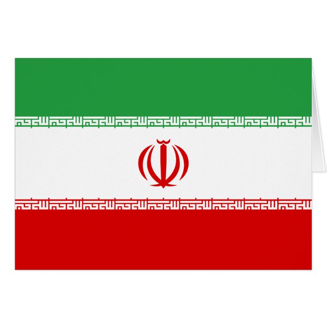 Patriotische Iran-Flagge (Vorderseite (Horizontal))