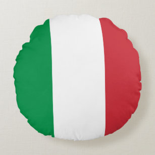 Patriotische italienische Flagge Rundes Kissen