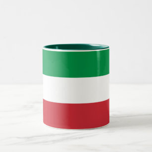 Patriotische italienische Flagge Zweifarbige Tasse