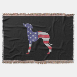 patriotische italienische Windhund-amerikanische F Decke